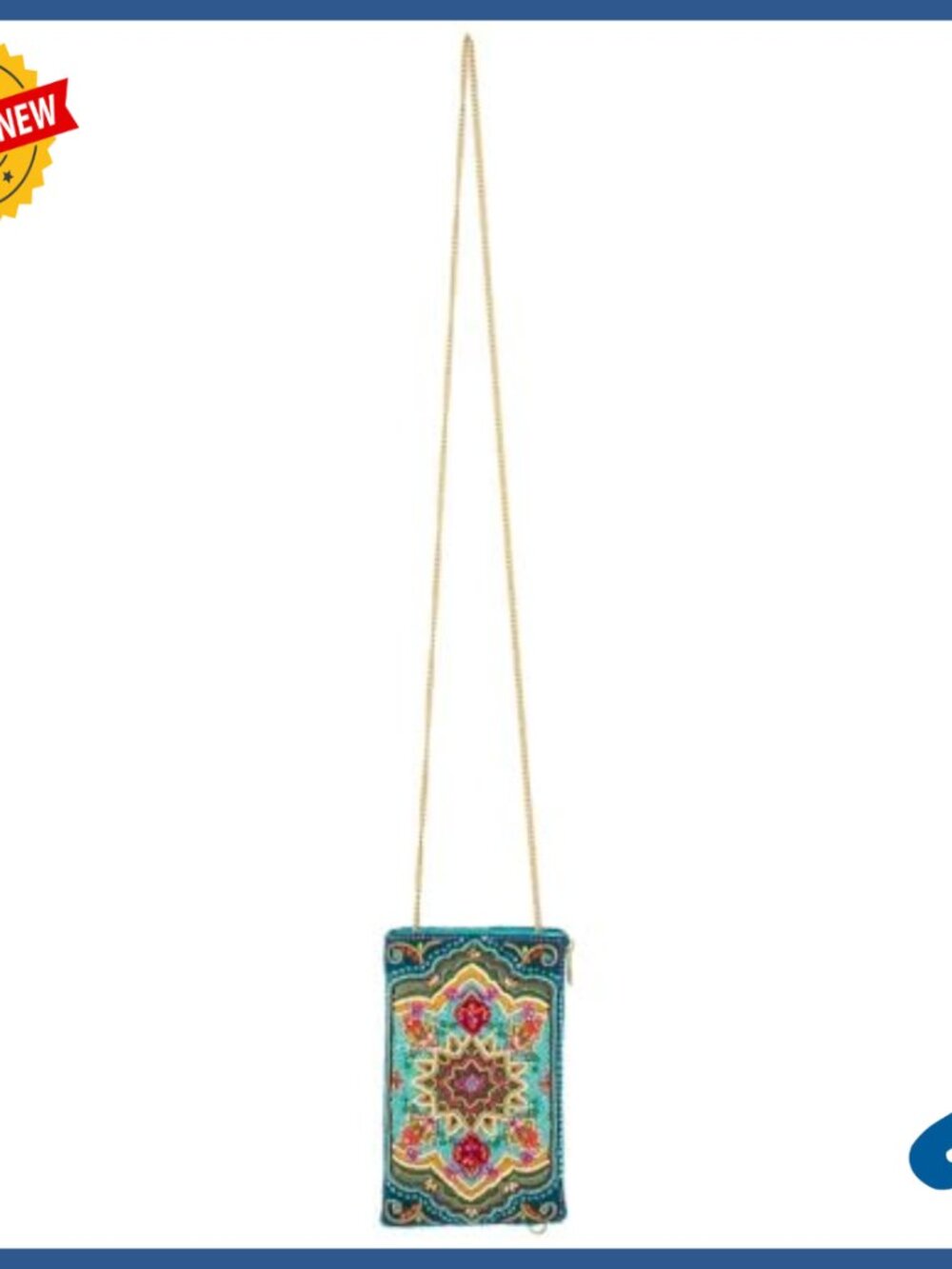 Beaded Crossbody Phone Bag Clutch with Adjustable Strap for Evening Wear - Picture 3 of 7